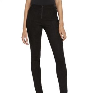 alice + olivia Front Zip Suede Leggings